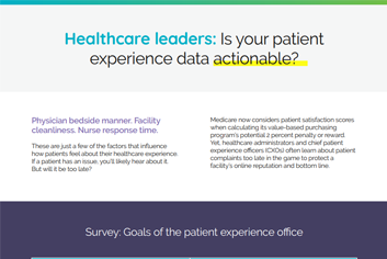 Healthcare leaders: Is your patient experience data actionable?