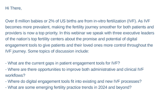 Webinar: Digital Engagement to Improve the Fertility Journey