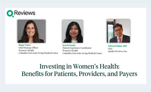 Final Webinar Reminder: Investing in Women’s Health Programs: Benefits for Patients, Providers, and Payers